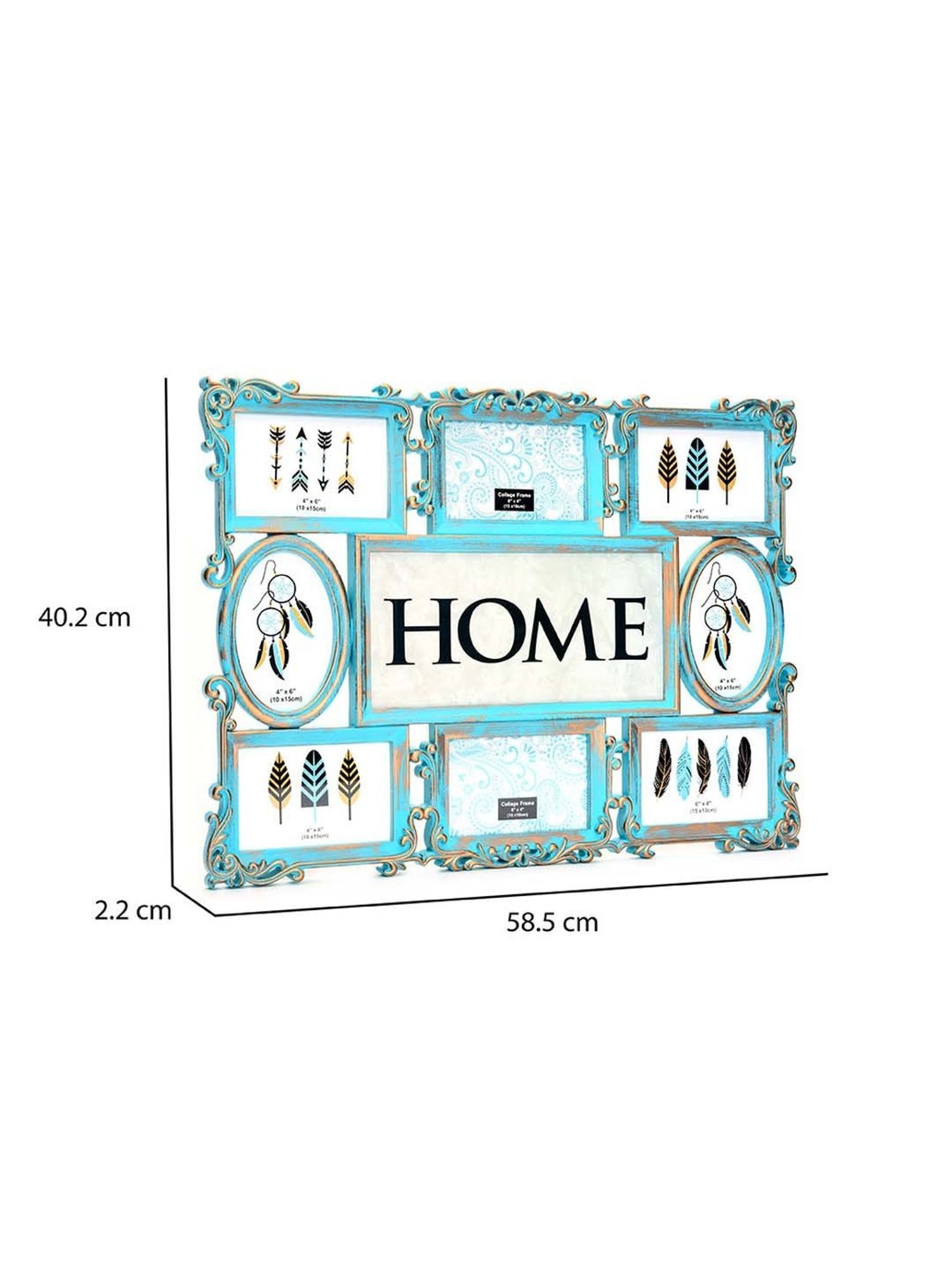 Art Street Gold Engineered Wood Swing Fashion Resin Vintage Photo Frame