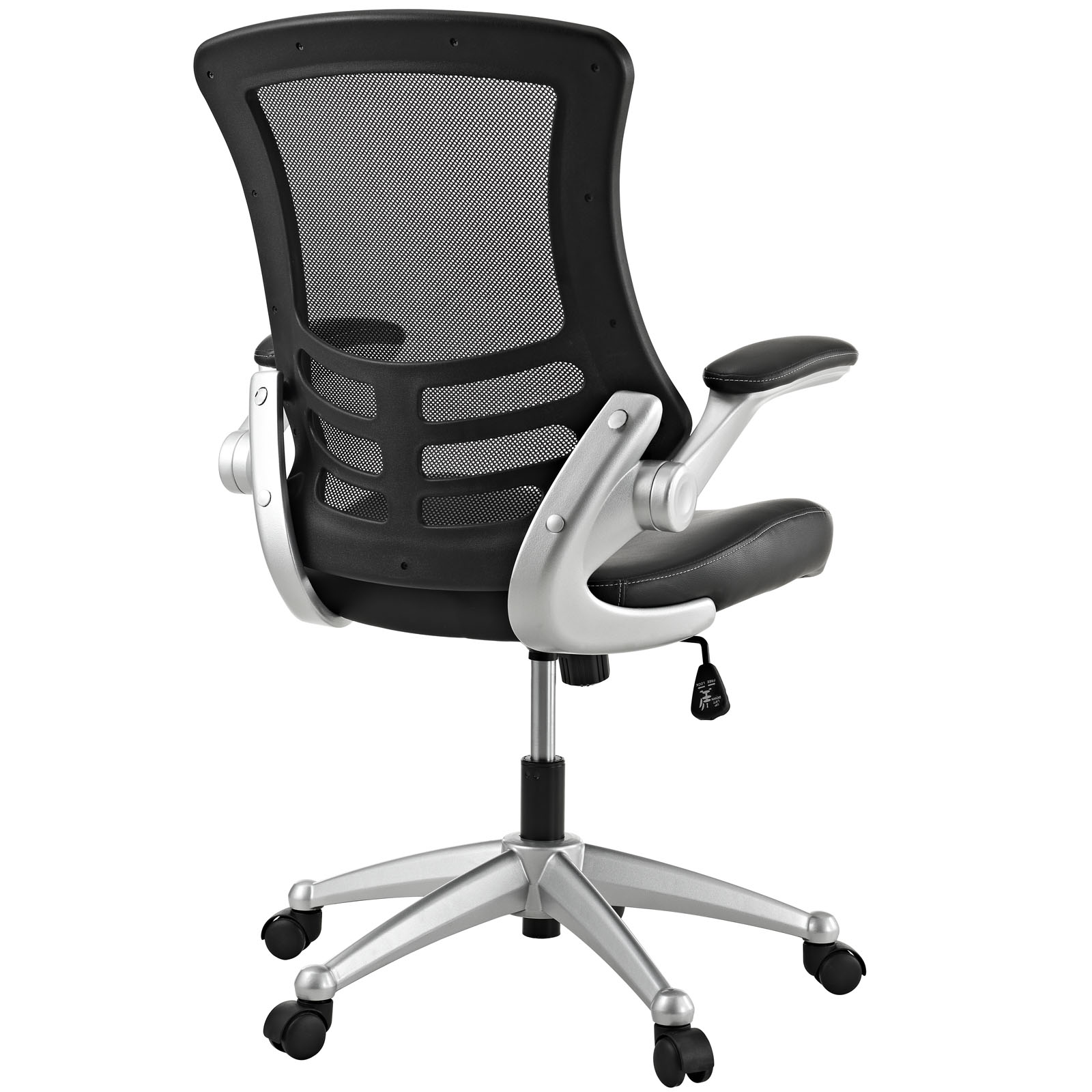 Modway EEI-210-BLK 40.5 - 43.5 H x 26.5 W x 25 L in. Attainment Office Chair in Black Mesh & Leatherette, Black