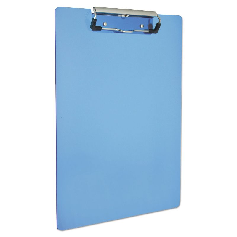 Saunders Plastic Clipboard 1/2" Capacity Holds 8 1/2w x 12h Ice Blue 00439