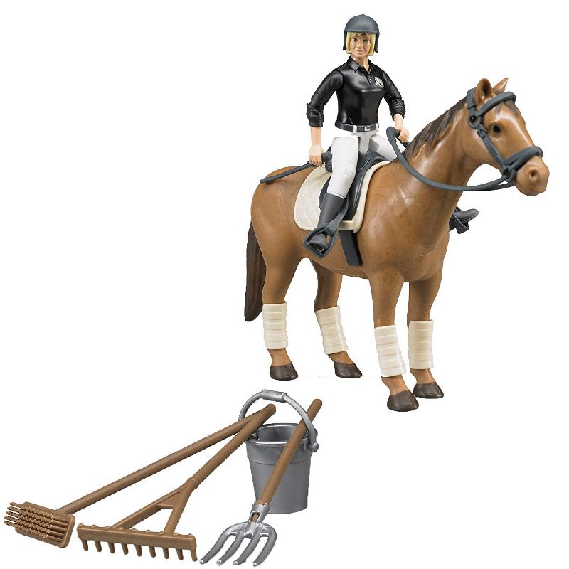 Bruder Horse, Woman and Riding Accessories