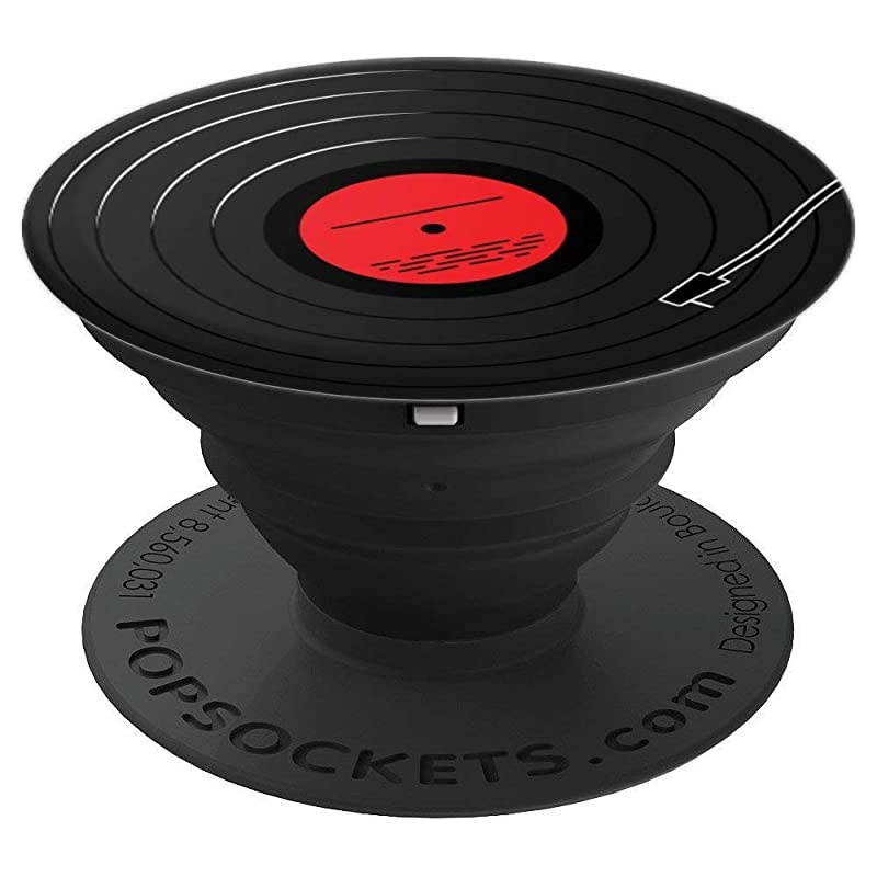 Vinyl Record LP Art Red Design PopSockets PopGrip: Swappable Grip for Phones & Tablets