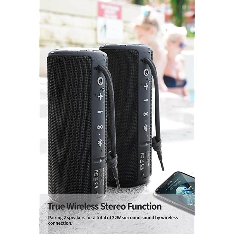 Outdoor Portable Bluetooth Speakers Waterproof Wireless Speaker Black
