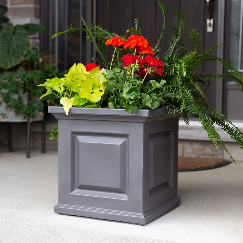 16" x 16" Nantucket Planter Graphite Gray - Mayne