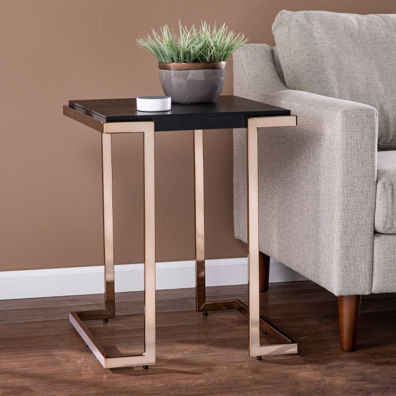 Sanlos Side Table Black/Champagne - Aiden Lane