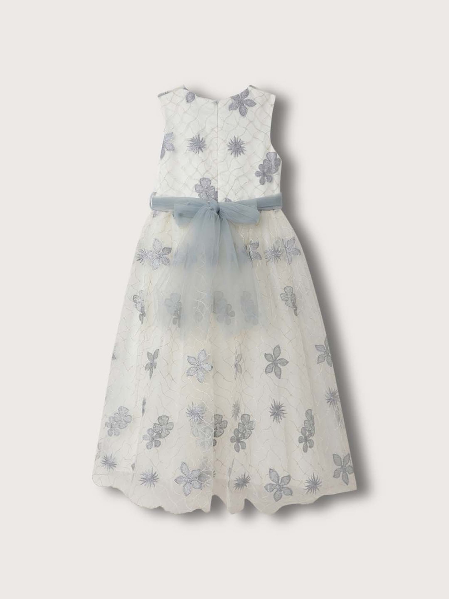 Blue Giraffe Kids White Embroidered Dress
