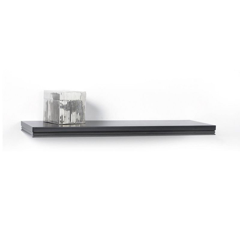36" x 8" Modern Wall Shelf Black - InPlace