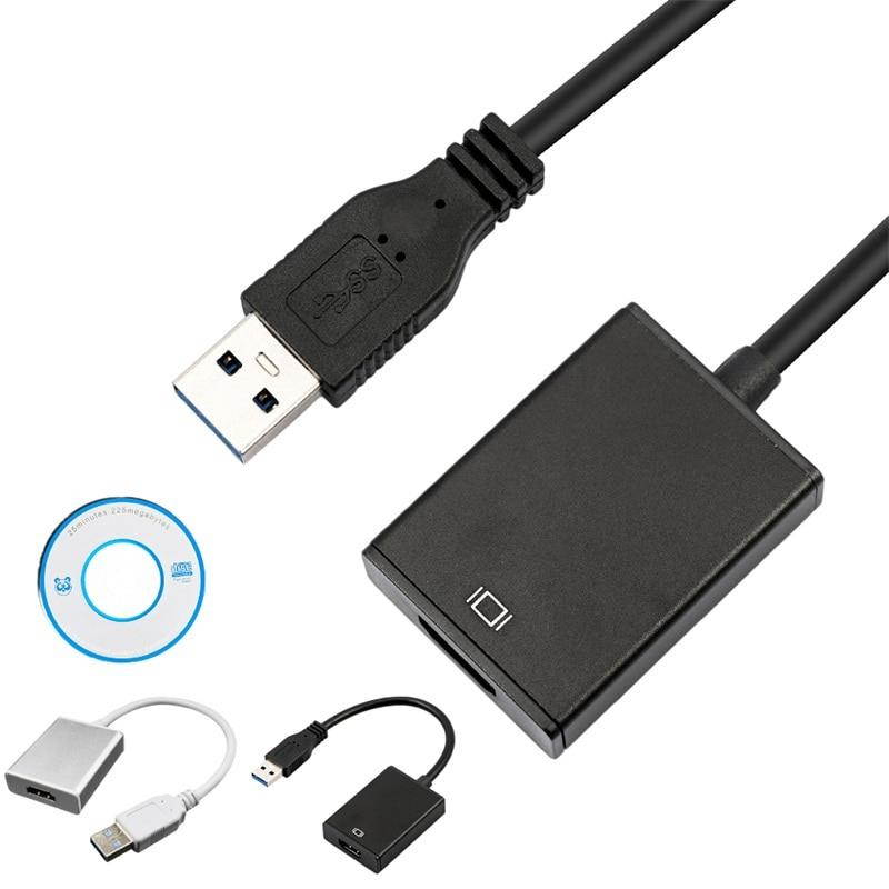 52*36*12mm USB 3.0 To HDMI HD 1080P Video Cable Adapter Converter For PC Laptop HDTV LCD TV