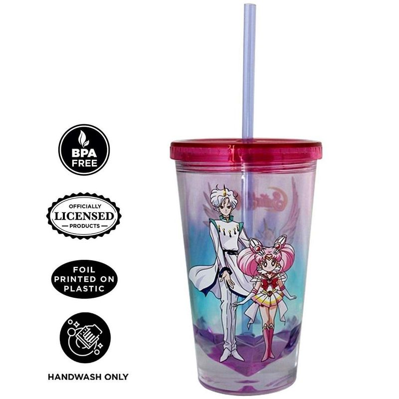 Just Funky Sailor Moon Pegasus Diamond Bottom 16oz Carnival Cup w/ Straw & Lid