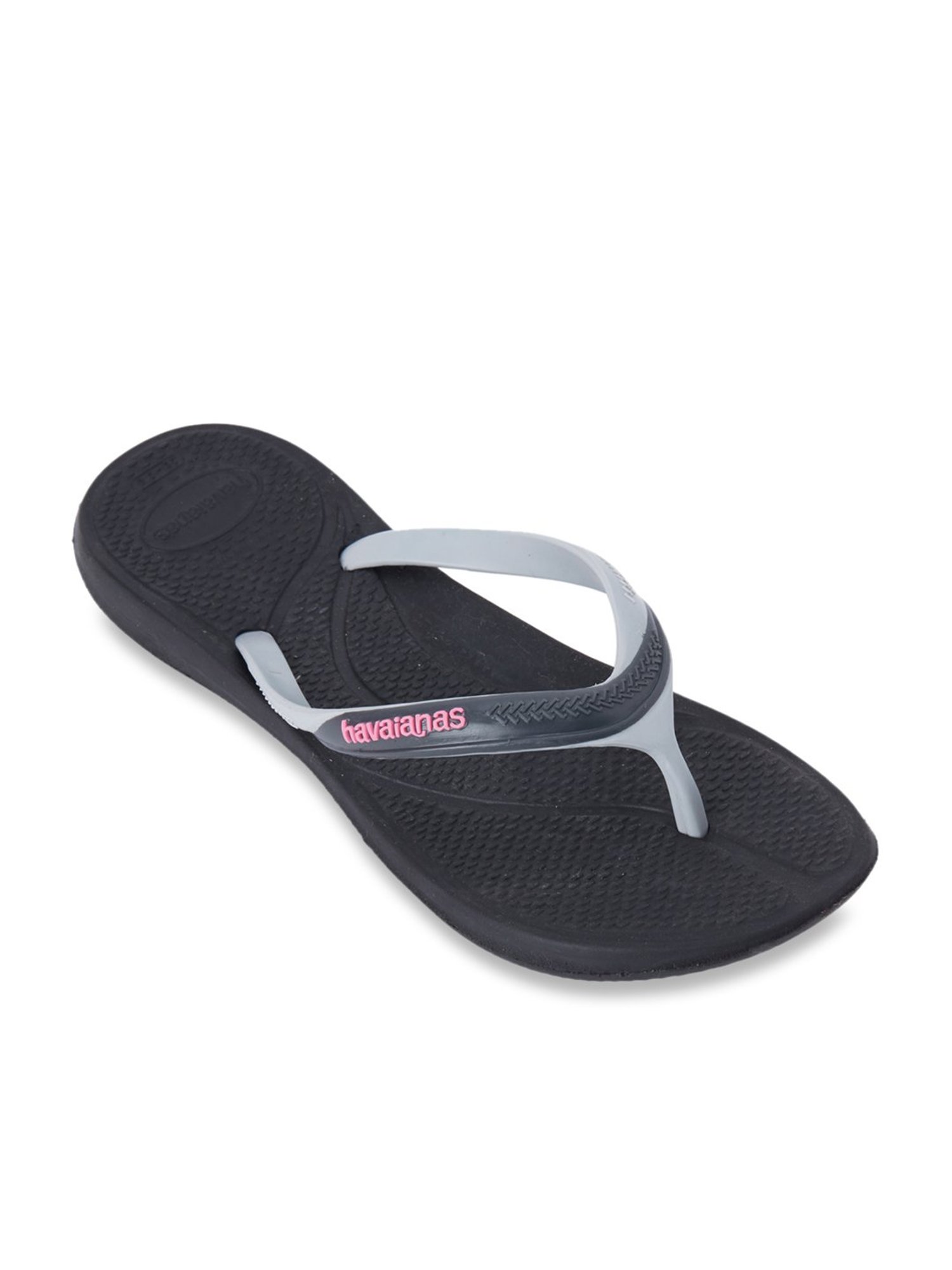 Havaianas Atena Black & Grey Flip Flops
