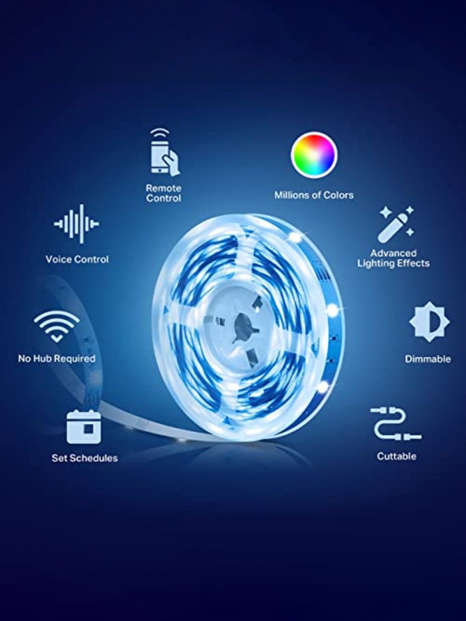 TP-Link Tapo L900-5 Smart LED Light Strip, 16million RGB Colors, Sync-to-Sound (16.4ft, Multicolor)