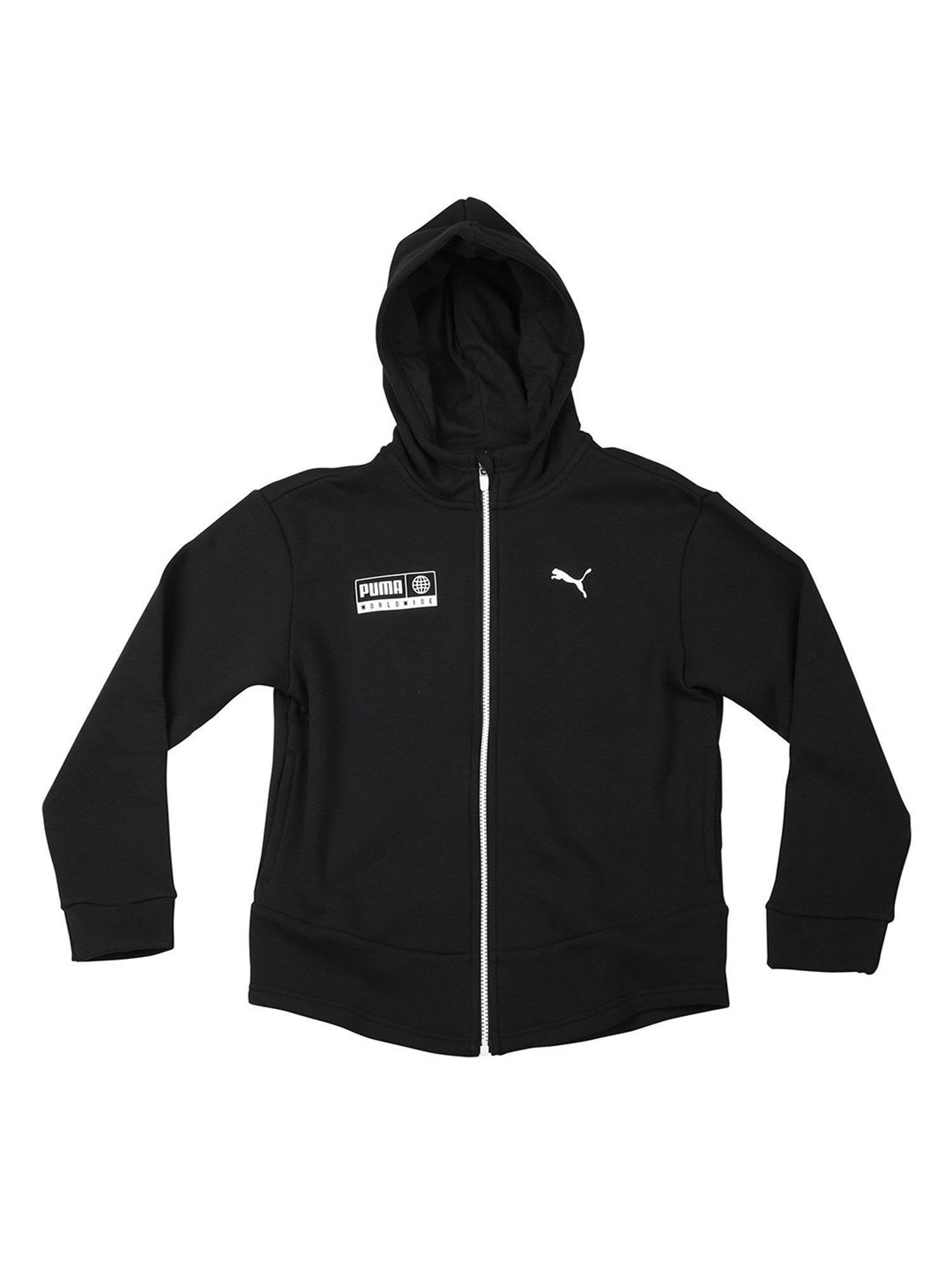Puma Kids Black Printed Jacket