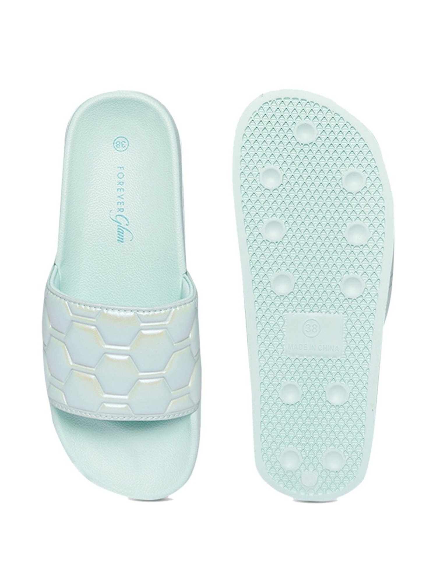 Forever Glam by Pantaloons Women's Blue Slides