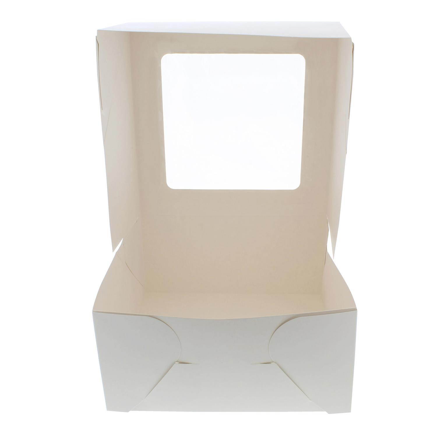 SpecialT | Cake Boxes with Window 15-Pack 10&rdquo; x 10&rdquo; x 5&rdquo; Inch White Bakery Boxes