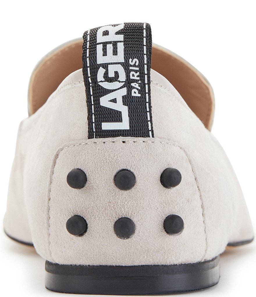 KARL LAGERFELD PARIS Zaza Suede Driver Loafers