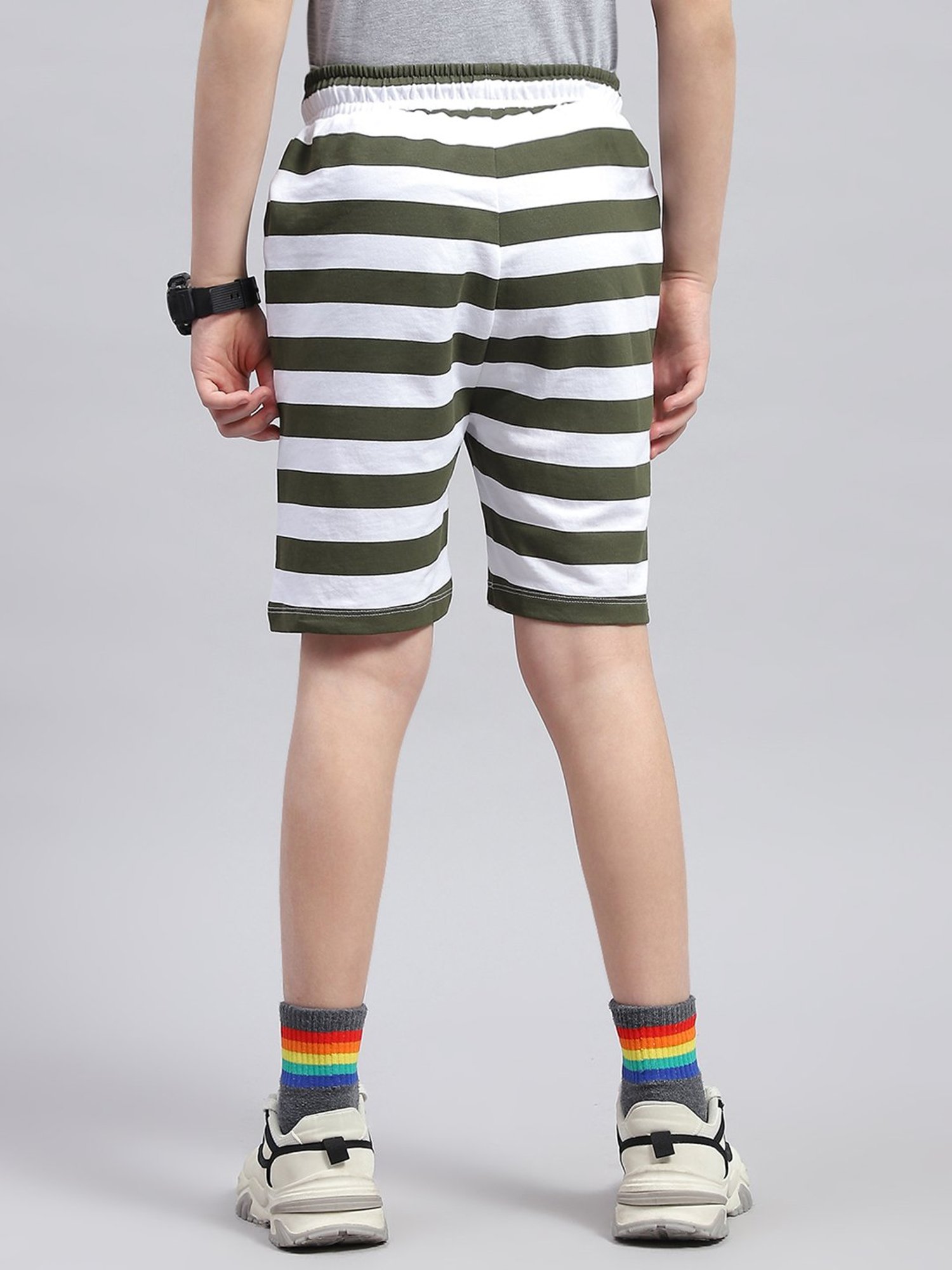 Gini & Jony Kids Brown Solid Bermudas