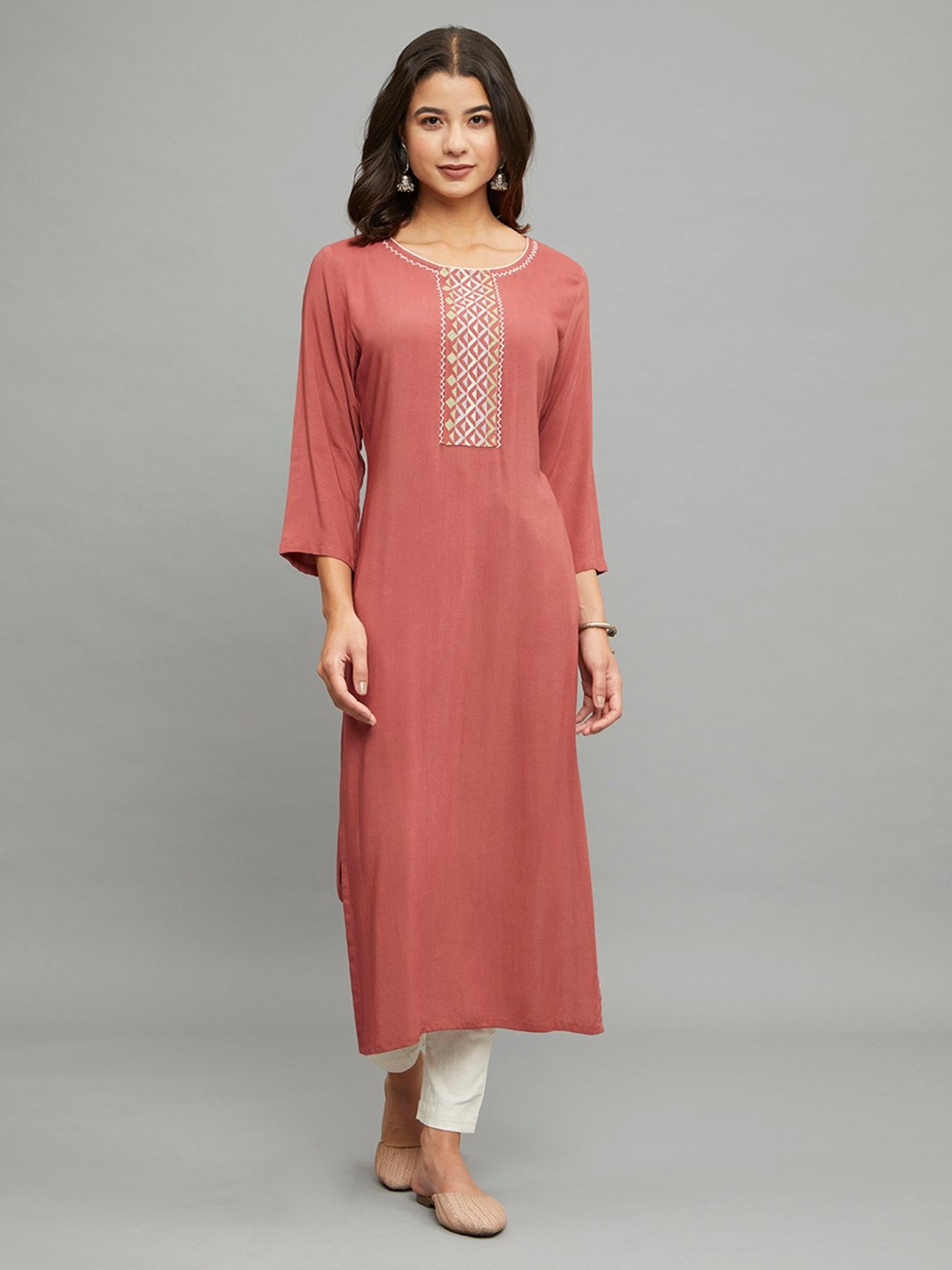 paislei Coral A Line Kurta