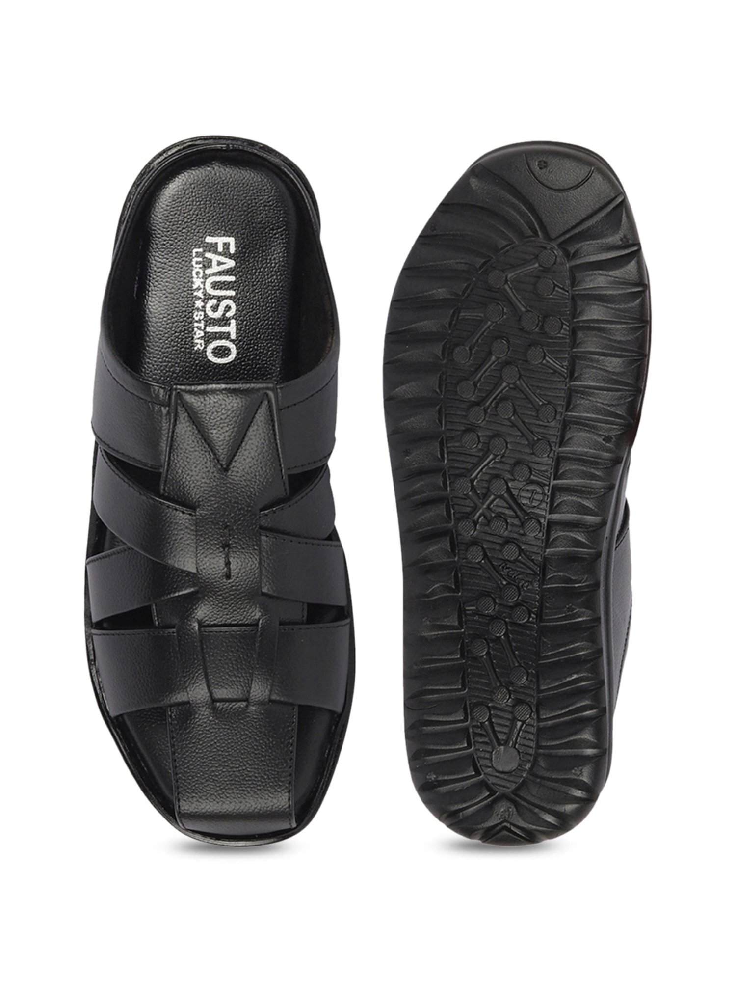 Fausto Men's Black Mule Shoes