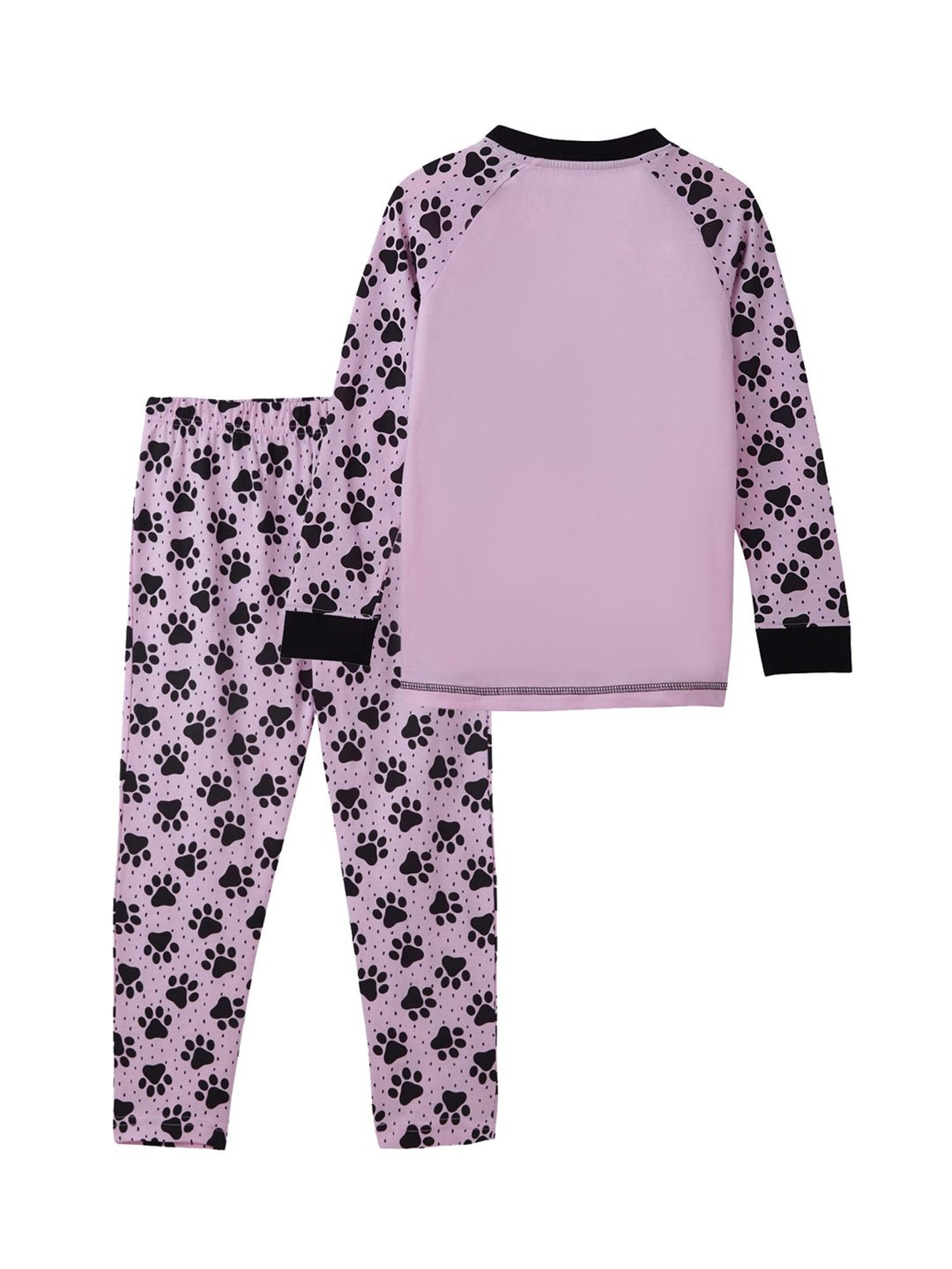 Cub McPaws Girls Pink & Grey Printed Top with Joggers