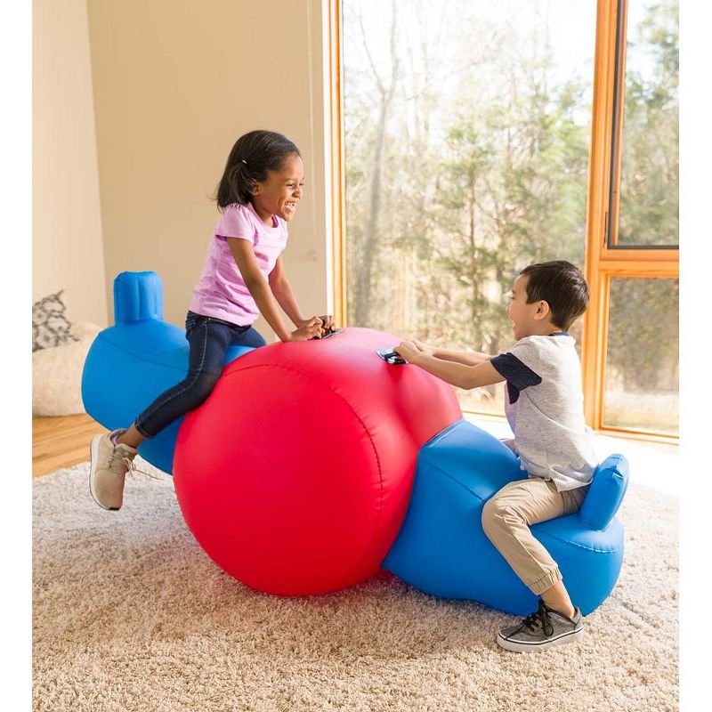 HearthSong Heavy-Duty Vinyl Giant Inflatable Seesaw Rocker for Two Kids