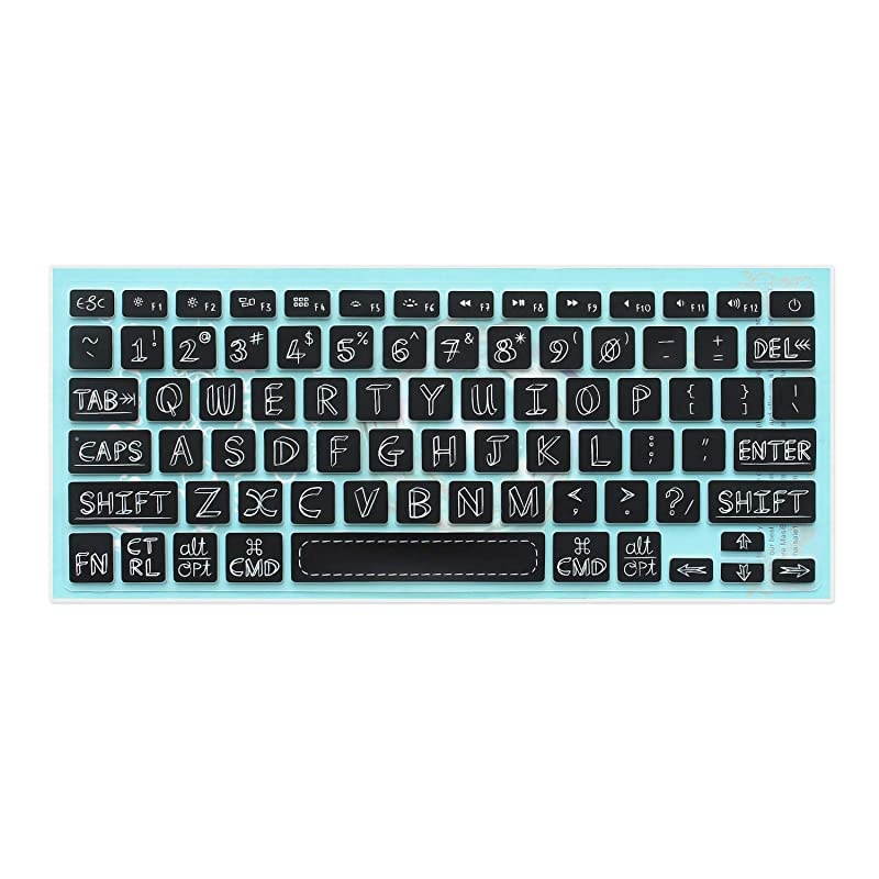 Keyboard Cover Skin for 2015 or Old Version MacBook Air 13 MacBook Pro withWithout Retina Display 13 15 17 inch Wireless Keyboard Not fit for with 2019 2018 Air 13 A1932Shadow