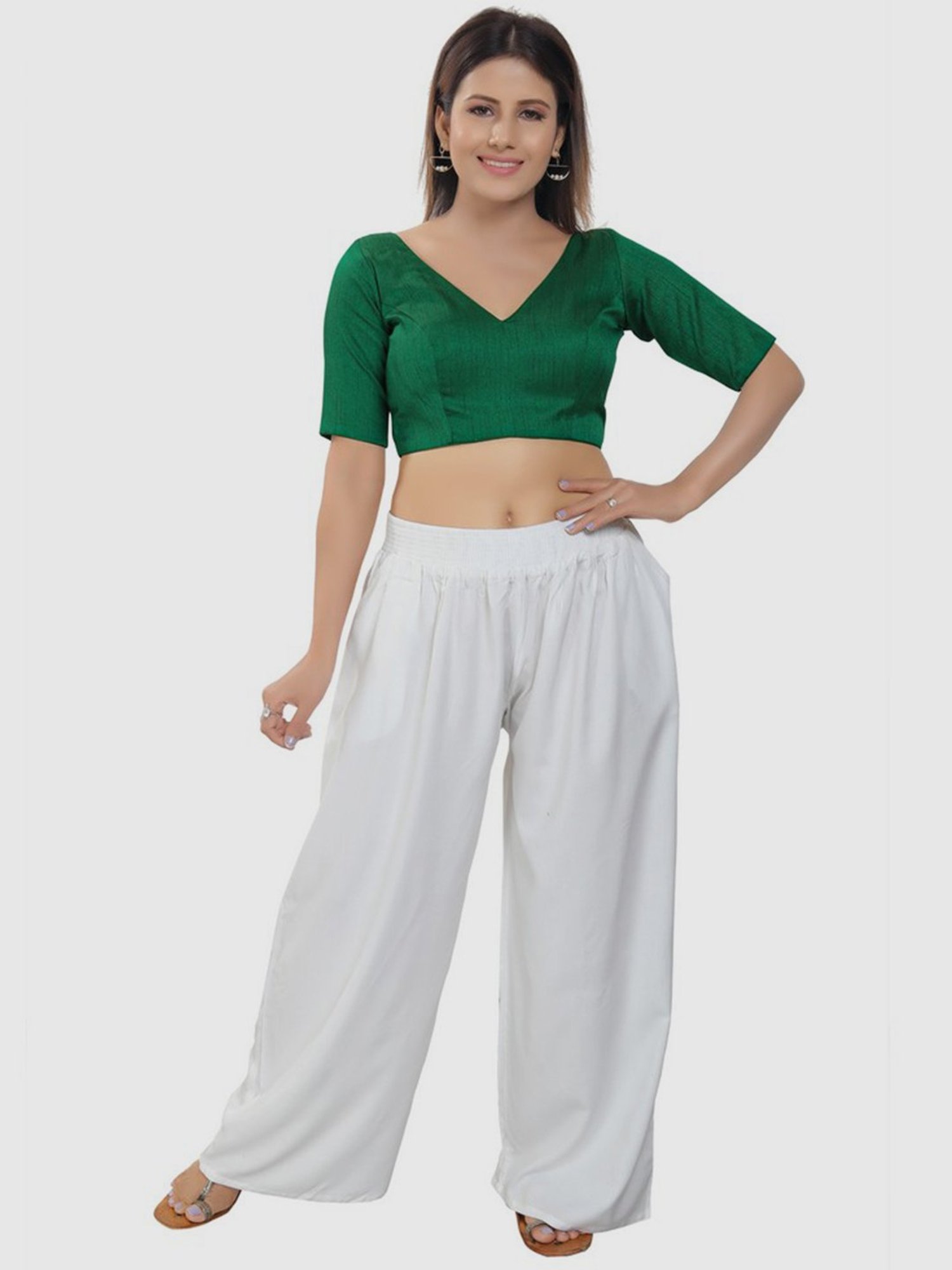 Salwar Studio Green Readymade Blouse