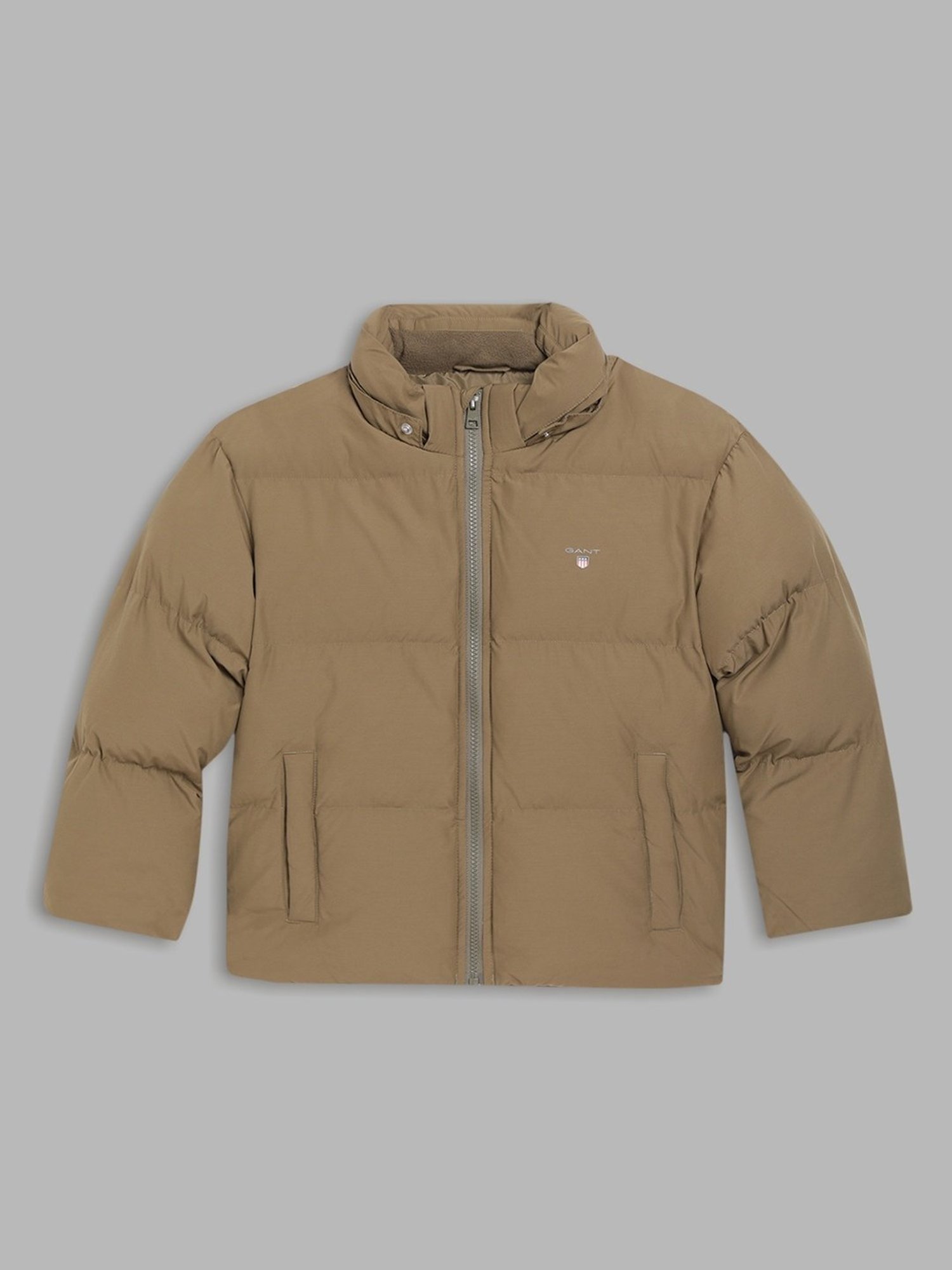 Gant Kids Brown Quilted Full Sleeves Jacket