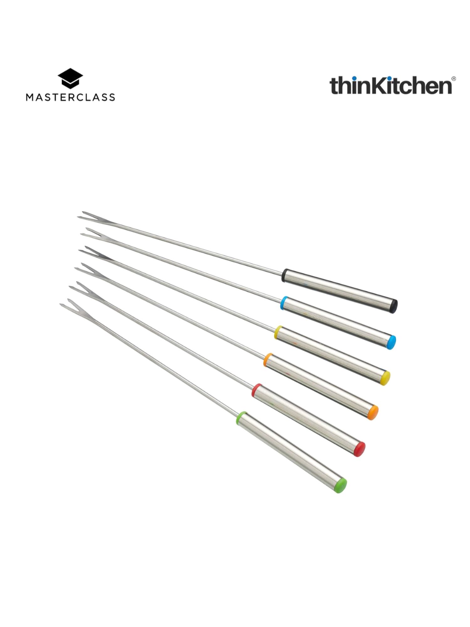 MasterClass Enamelled Black Cast Iron Fondue Set