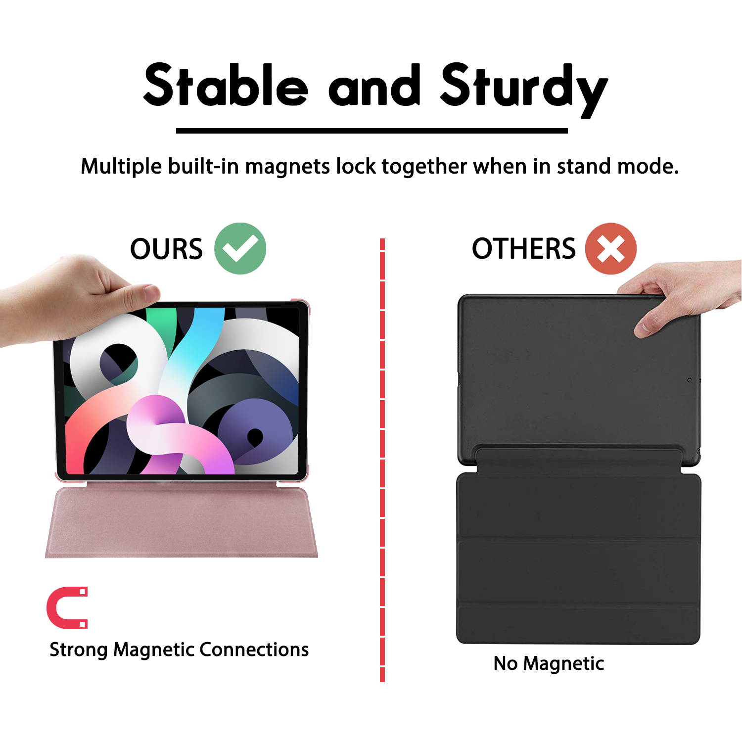 DONWELL For Apple iPad &nbsp;Air&nbsp;4th 10.9&lsquo;&rsquo;&nbsp;2020, iPad&nbsp;Pro&nbsp;11&lsquo;&rsquo;&nbsp;2020, iPad&nbsp;Pro&nbsp;11&lsquo;&rsquo;2018, &nbsp;Case&nbsp;Shockproof Leather&nbsp;Stand&nbsp;Tablet&nbsp;Cover Rose Gold