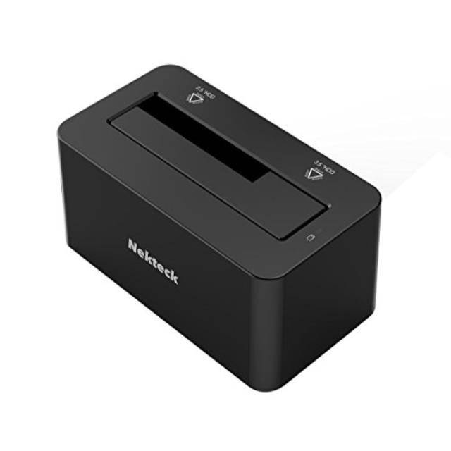 Nekteck USB Type C USB3.1 (USB-C) to SATA 2.5/3.5 Inch External Hard Drive Disk Docking Station Enclosure for for 3.5" 2.5" SATA HDD and SSD [Support Up to 8TB] - Tool Free, 1 Bay