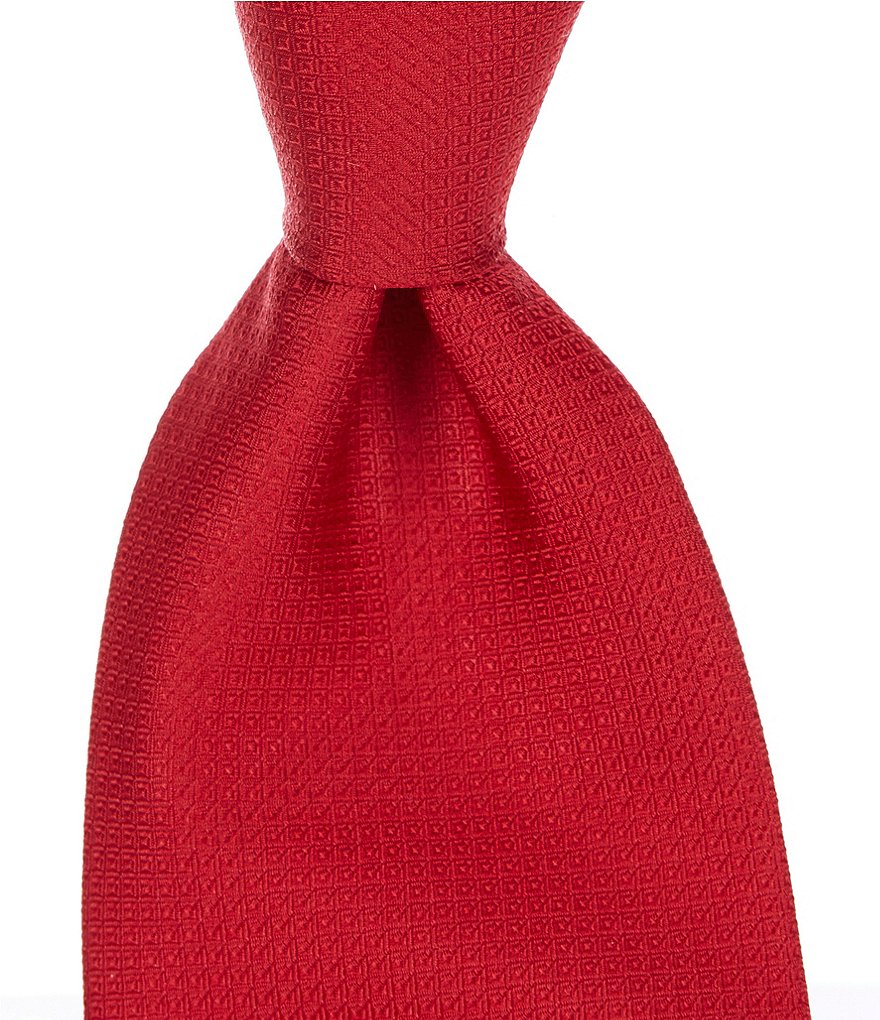 Roundtree & Yorke Big & Tall Carlisle Stripe Traditional 3 3/8#double; Silk Tie