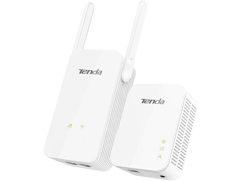 Tenda AV1000 Powerline Wi-Fi Extender Kit with 2 Gigabit Ethernet Ports / Wi-Fi Clone / Home Plug AV2 / Powerline 1000 Mbps + Wi-Fi 300 Mbps (PH5)