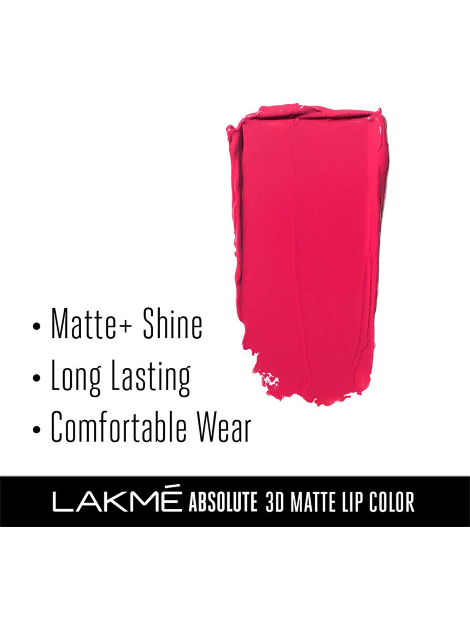 Lakme Unreal 3D Slim Bullet Lipstick Pink Passion - 3.6 gm