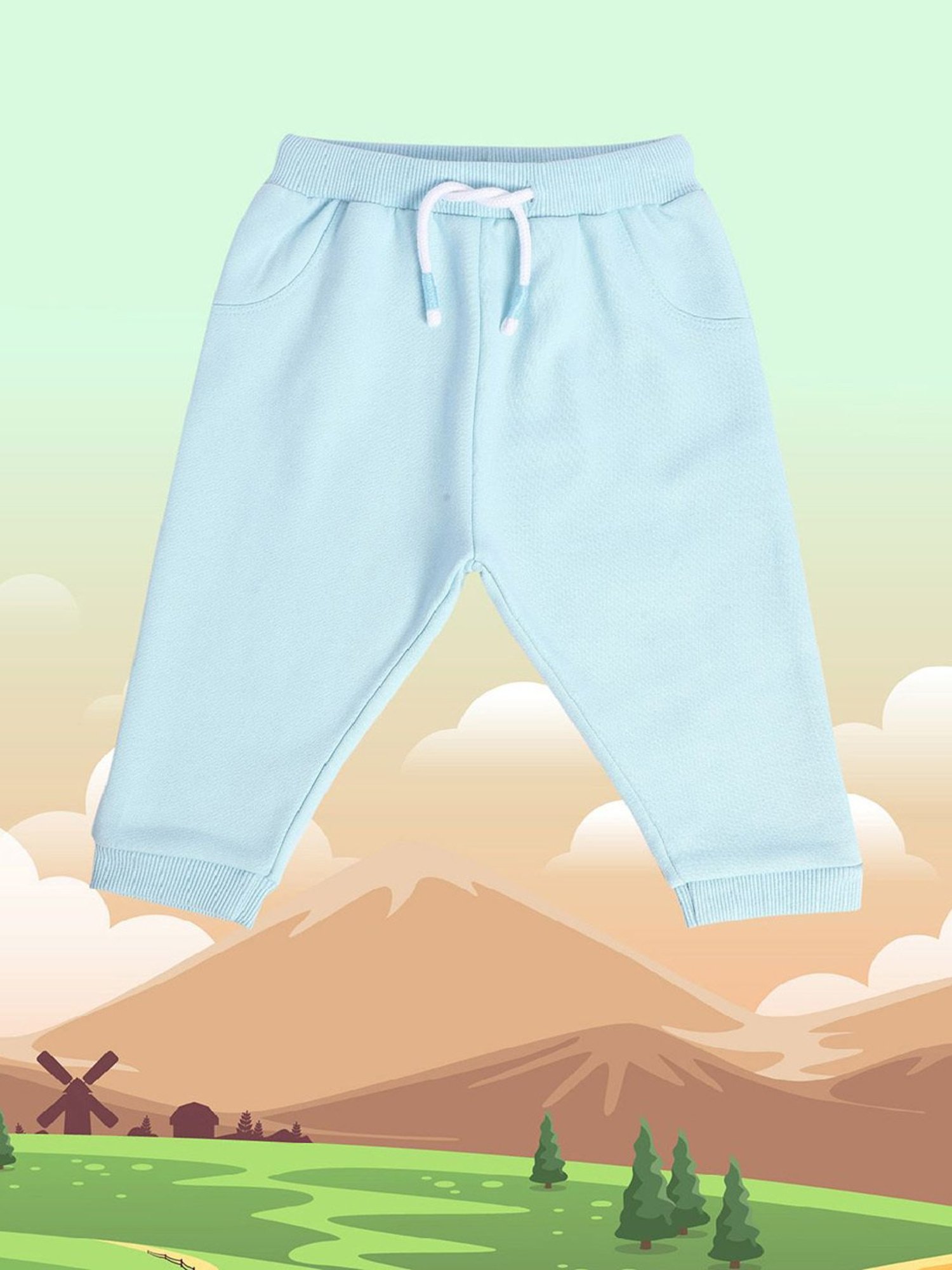 MINIKLUB Kids Blue Solid Joggers