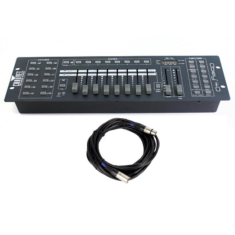Chauvet Obey40 16 Channel DMX Universal Light Controller + DMX3P25FT 25' Cable