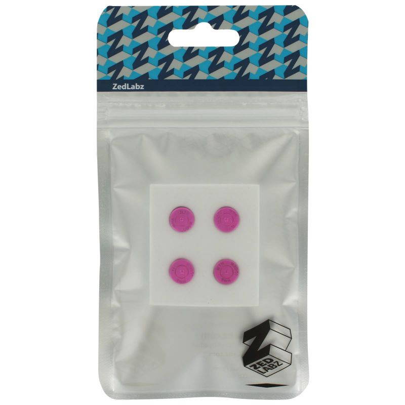 ZedLabz aluminum metal action bullet button set for Sony PS4 controllers - pink