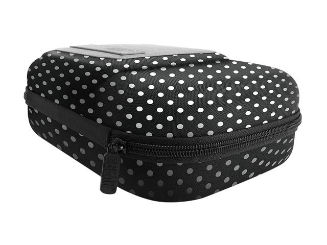 Universal Travel Case for 5 Inch GPS & Accessories by USA Gear (Polka Dot Design)
