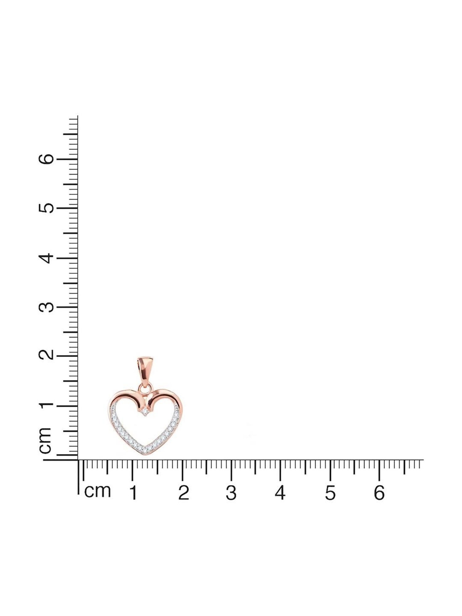 Anayra 92.5 Sterling Silver Heart Pendant with Chain for Women