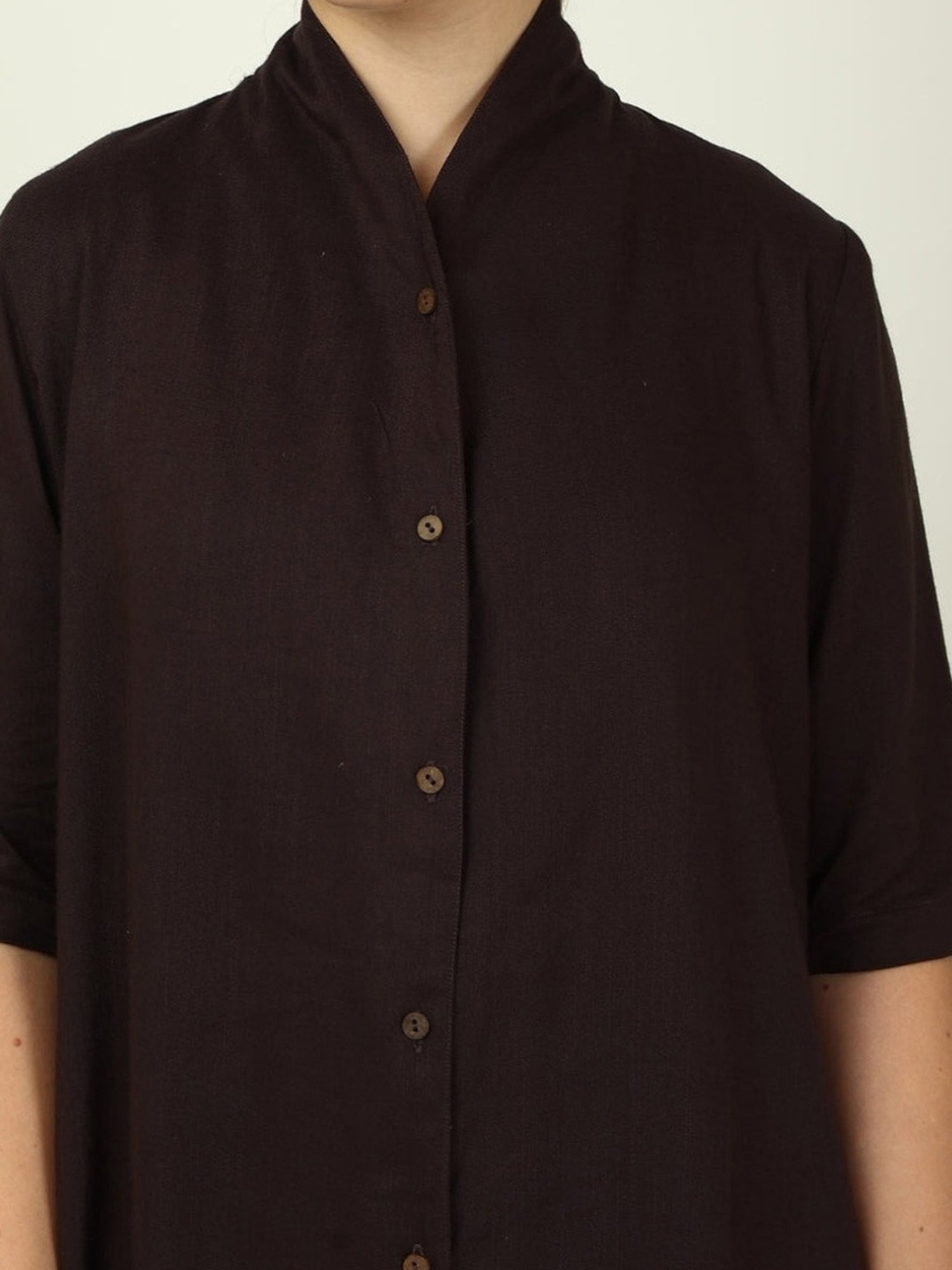 Saltpetre Classic Linen Coffee Brown Overlay & Cream Wide Leg Trouser Coord Set