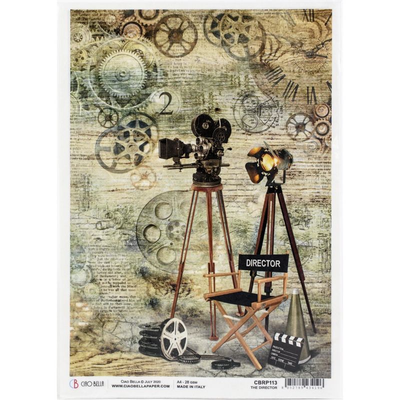 Ciao Bella Rice Paper Sheet A4 5/Pkg-The Director, Modern Times