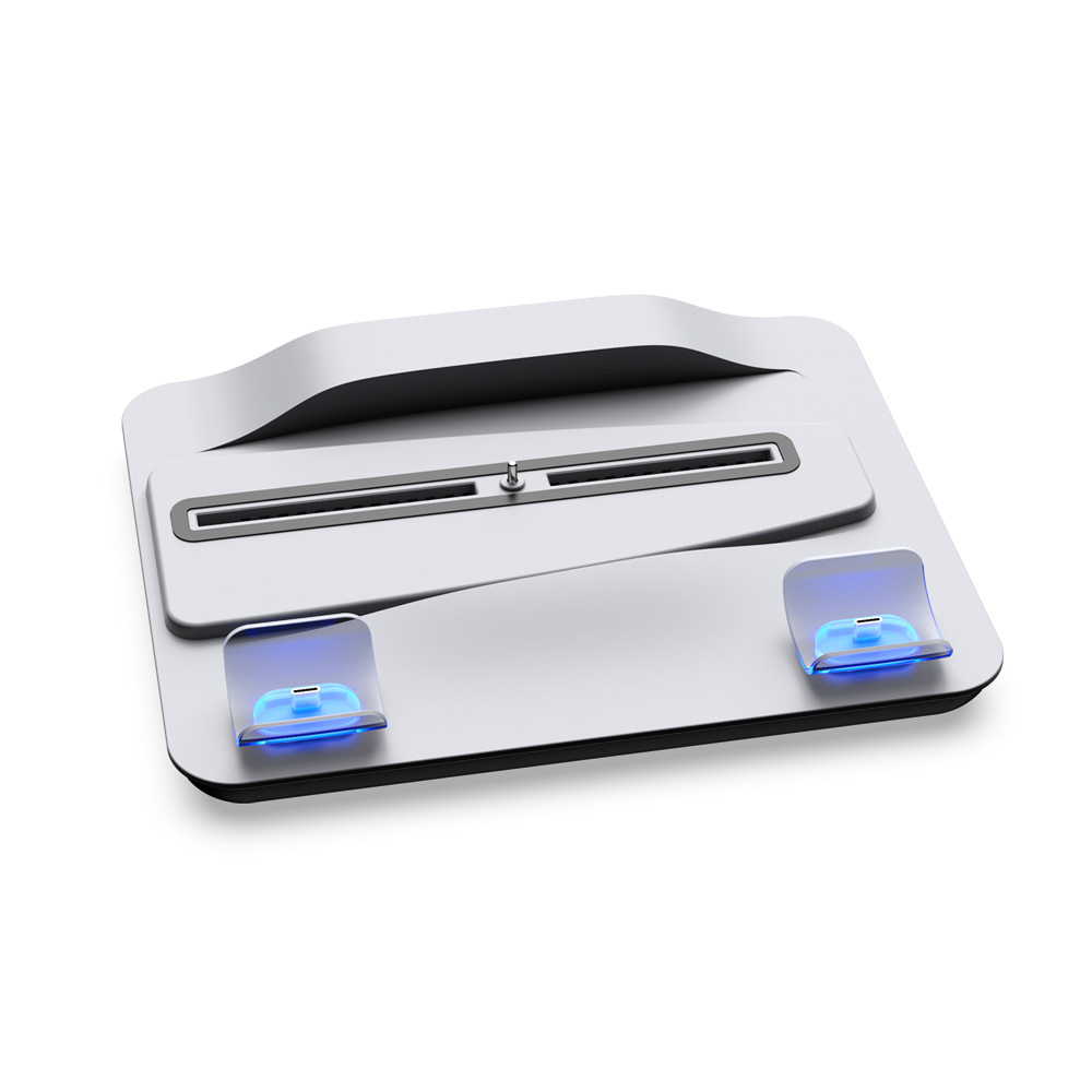 PS5 Multifunctional Cooling Fan Base Bracket PS5 Gamepad Blu-ray Charging Stand -White