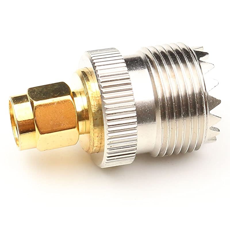 SMA Male to UHF Female ConnectorsSMA Connect to Antenna Adapters Pl259 RF Coax Cable Connectors End Fittings