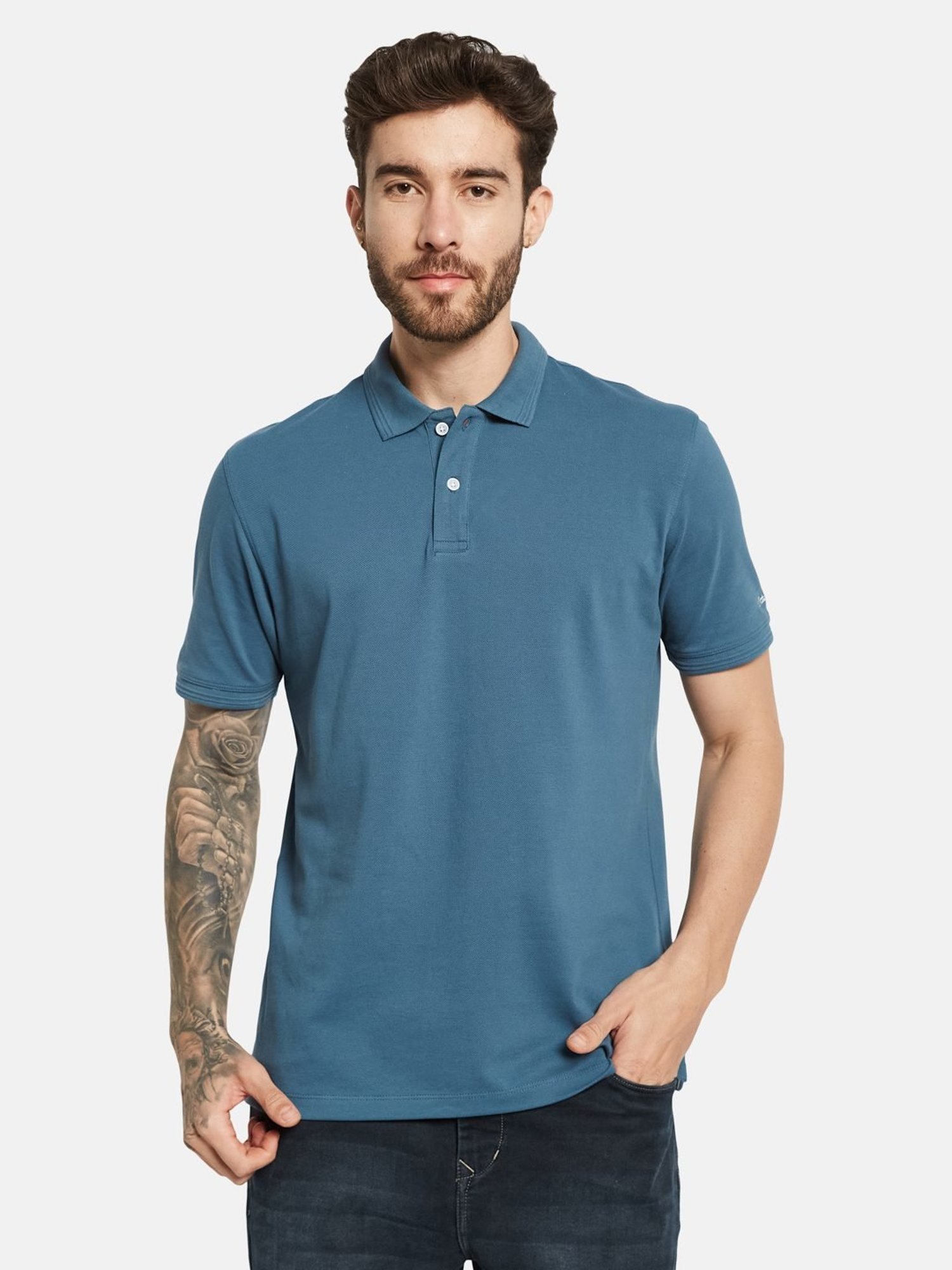 Octave Nile Cotton Regular Fit Polo T-Shirt