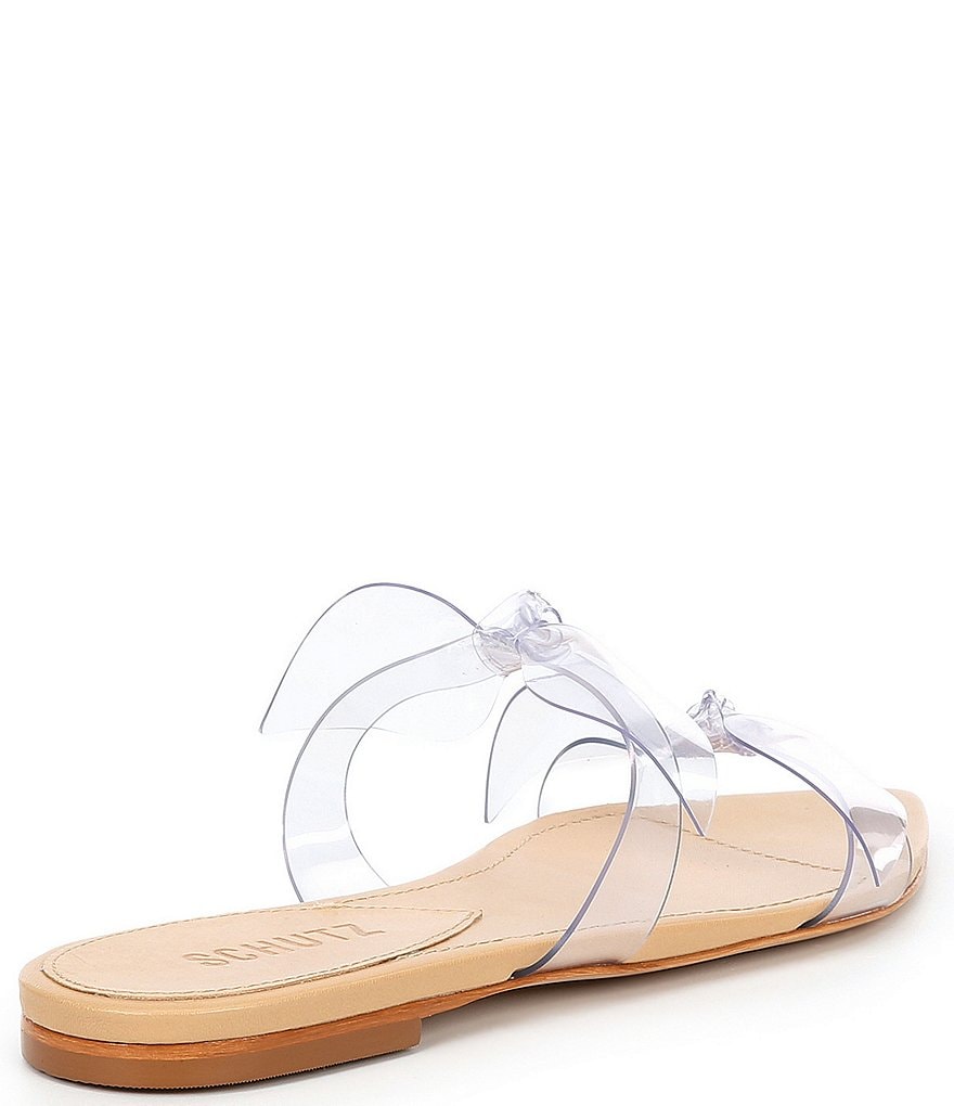 Schutz Jollie Clear Bow Knot Slides