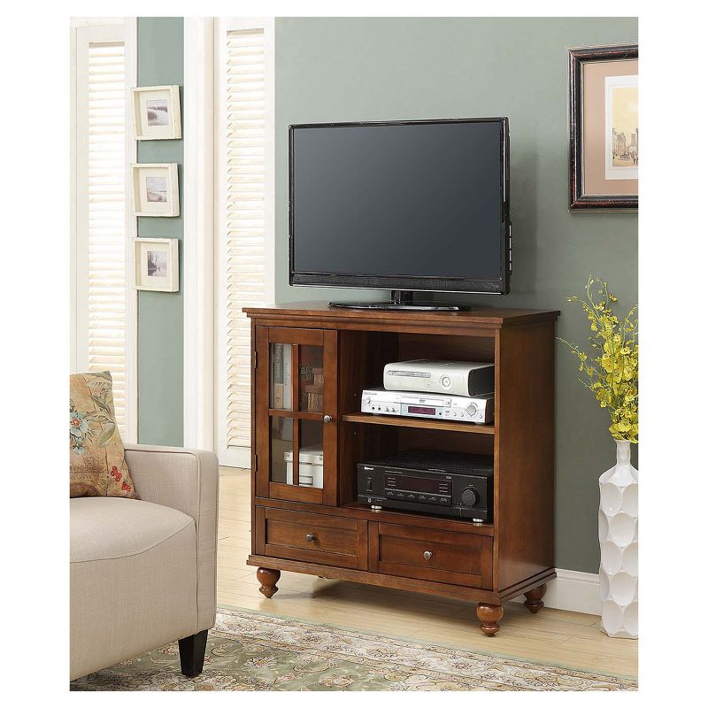 Tahoe Highboy TV Stand Dark Walnut - Breighton Home