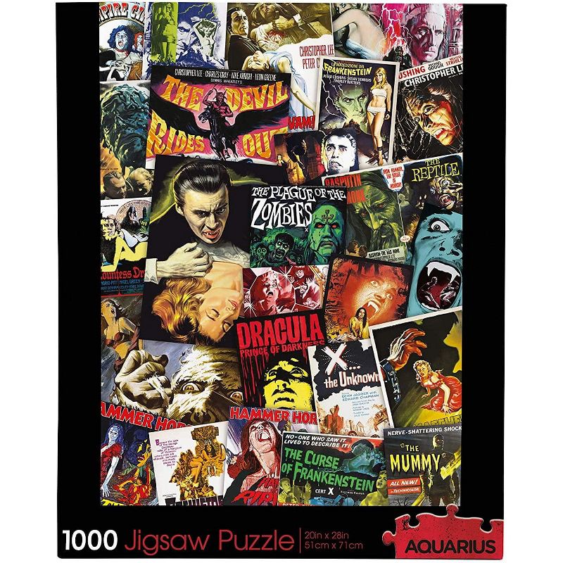 NMR Distribution Hammer Classic Horror Movies Collage 1000 Piece Jigsaw Puzzle