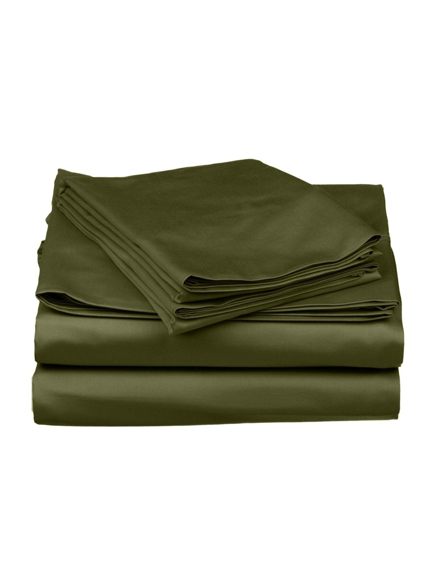 Stoa Paris Date Night Collection Olive Oasis Polyester 300 TC Double Bed Sheet With 2 Pillow Covers