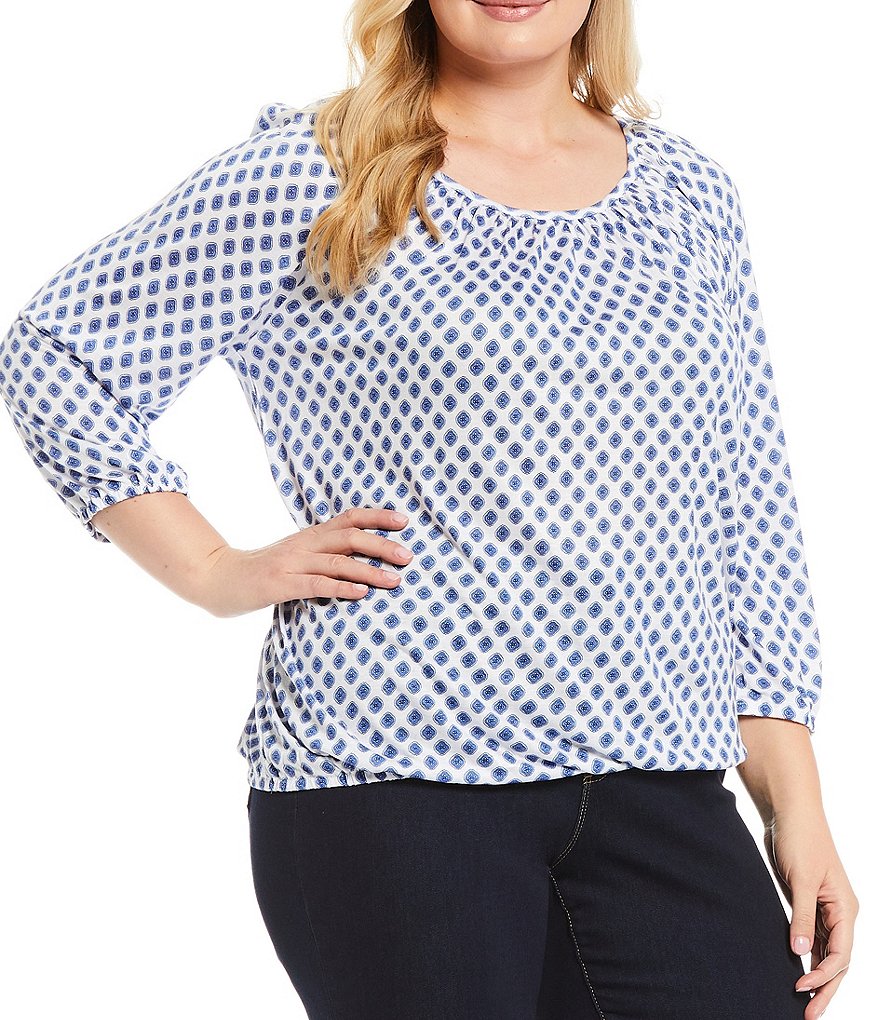 Bryn Walker Plus Size Pira Ponti Sleeveless Jewel Neck Oversized Tank