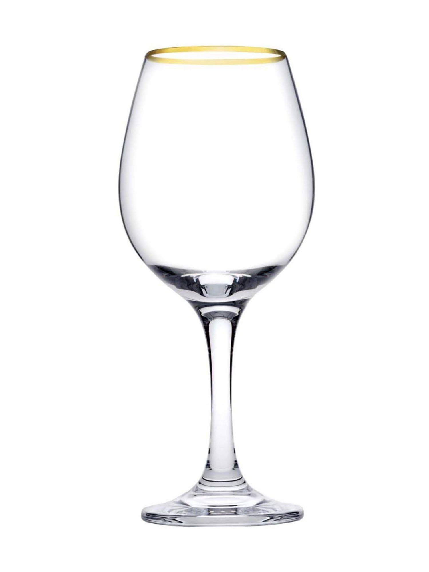 Pasabahce Gold Amber Wine Gold Rim Glasses (0.46 L) - Set of 2