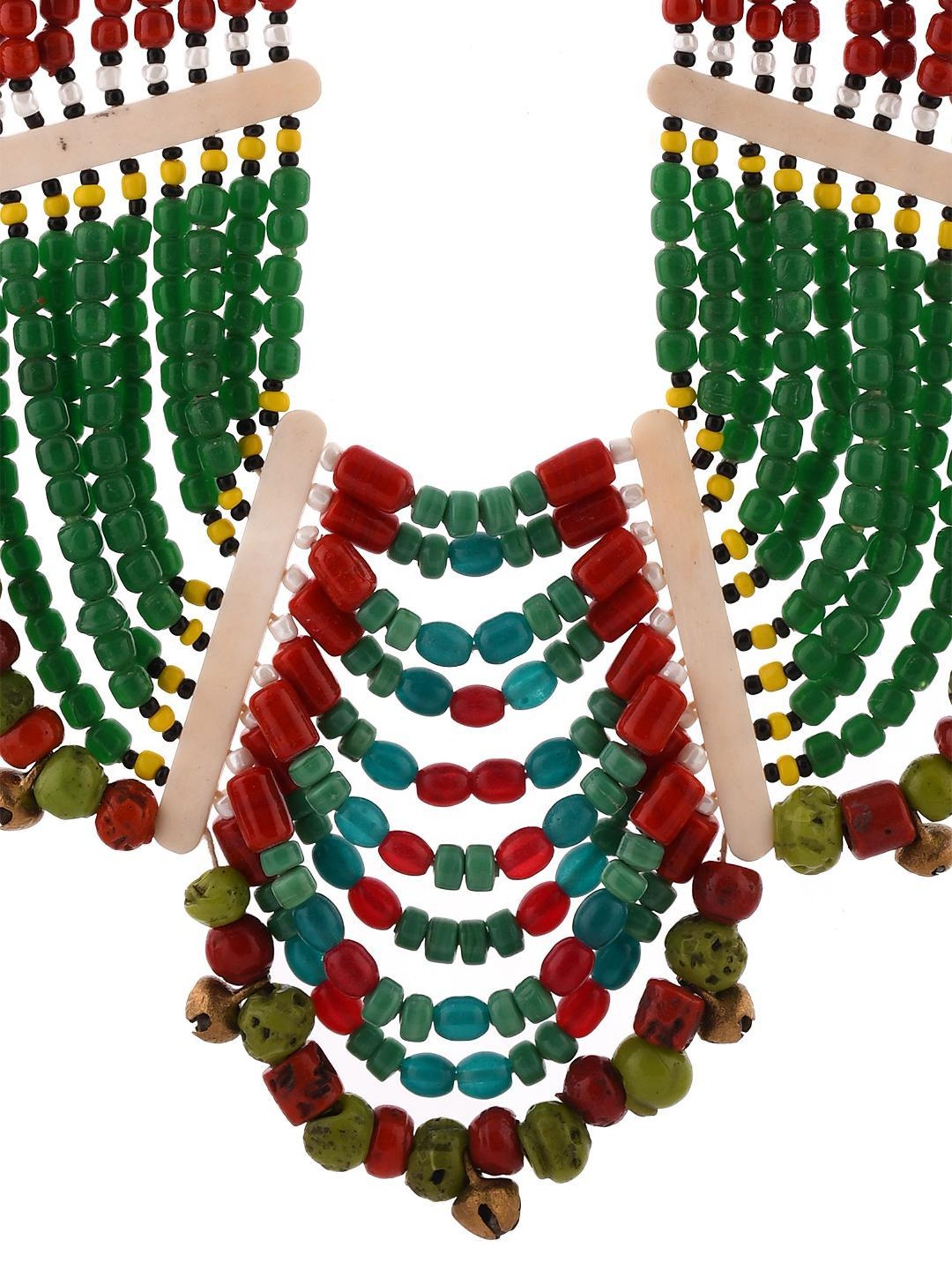 Imli Street Multicolor Vintage Naga Beaded Tribal Necklace