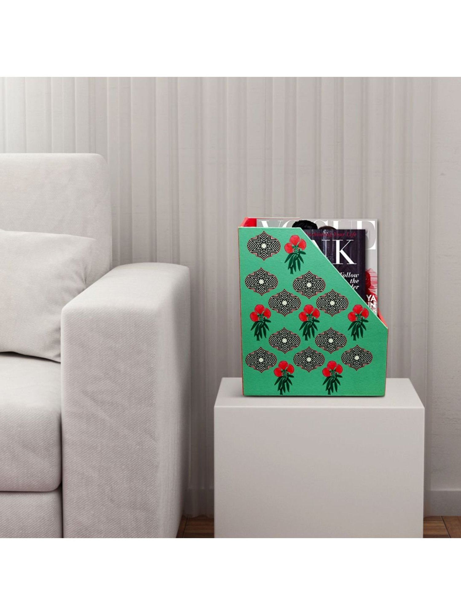 SEJ by Nisha Gupta Green Magazine Rack - Set of 1